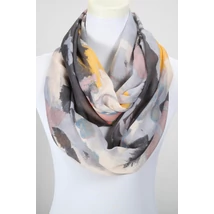 Női loop sál, akvarell, szürke/rózsa színben