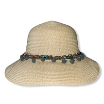 női papírszalma kalap