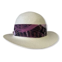 női selyem panama kalap, kisszélű