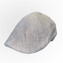 Férfi kockás szövet gatsby sapka, 3178941, szürke, M/57 (több méret)