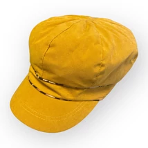 Női vászon sildes sapka, 3677333, sárga/ocelot színben