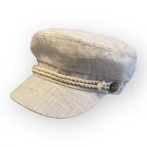 Női vászon baker boy sapka, 3678974, bézs színben