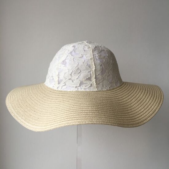 női szalma-csipke kalap, <b>több lehetőség</b>