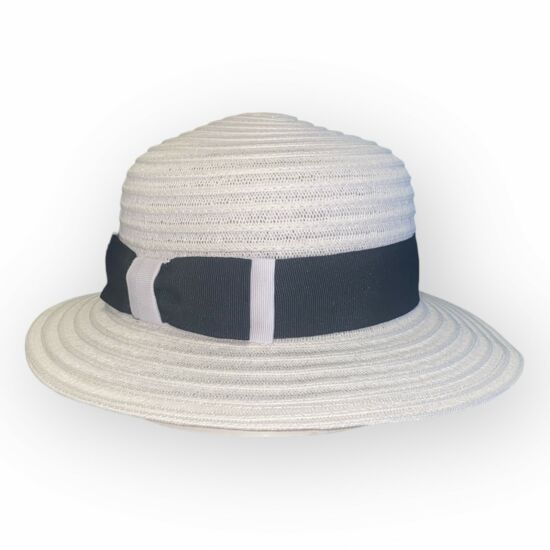Női exkluzív szalma kalap, 22194, fehér színben