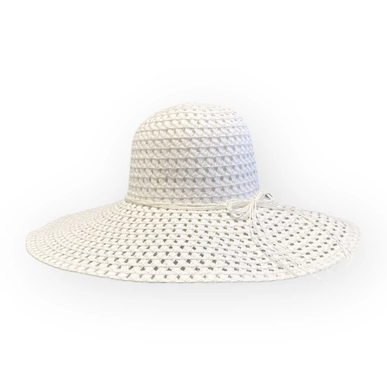 Női szellős papírszalma kalap, 3668026, fekete színben