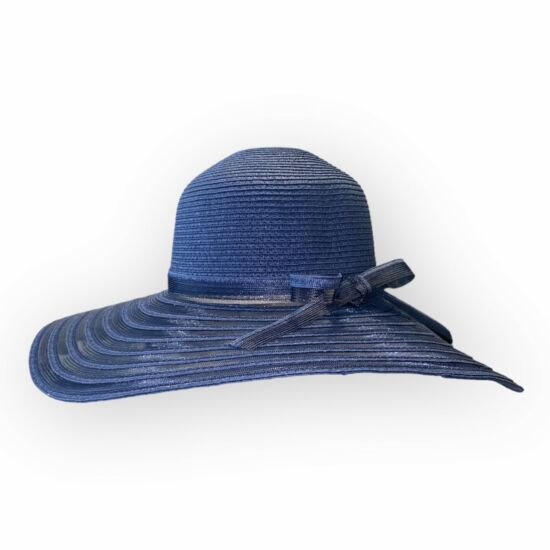 Női szalma kalap, 5489, kék színben