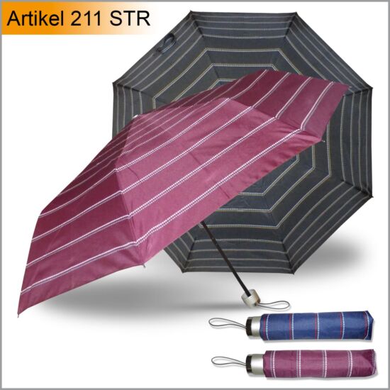 Női mini mechanikus esernyő csíkos