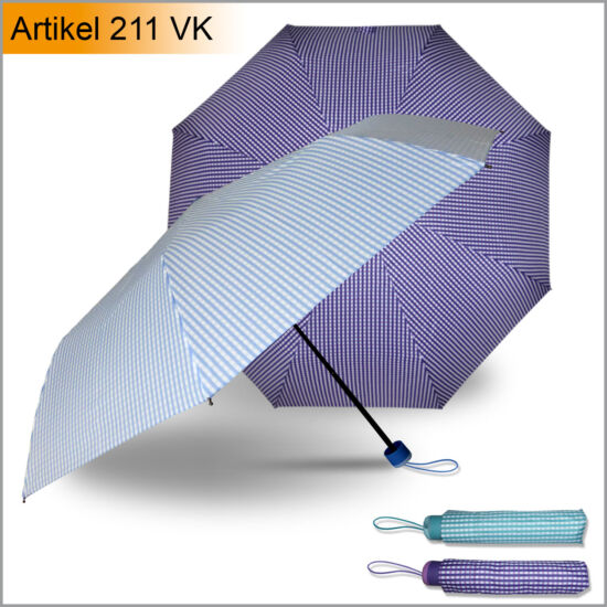 Női mini mechanikus esernyő vichy kockás