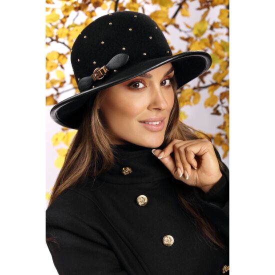 TANAR női gyapjú kalap, fekete